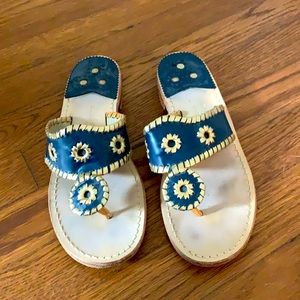 Gold/Navy Jack Rogers - size 8